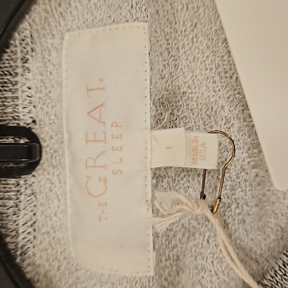 💕THE GREAT💕 The Sweatshirt Dress ~ Light Heather Grey Size 1 Small NWT - Picture 10 of 13